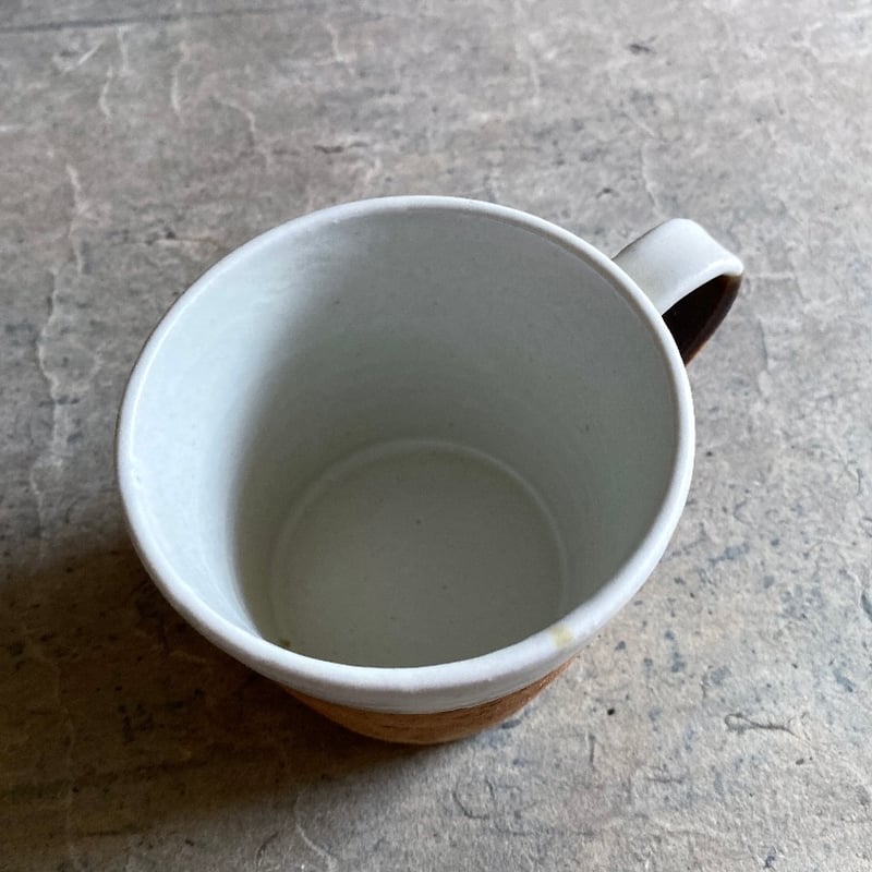 美濃焼 縄文焼〆 白萩マットマグカップ | MatsuBokkuri