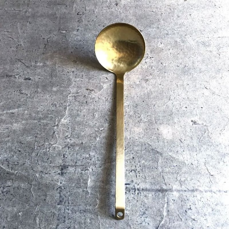 新潟燕 真鍮槌目入手打ちお玉（穴無し） | MatsuBokkuri