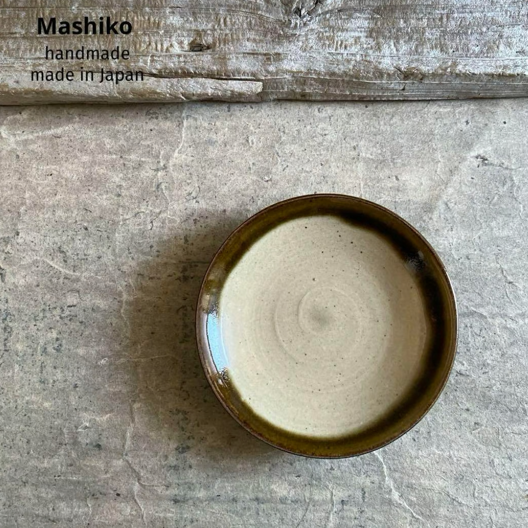 皮くじら　向付け　10客　仁平　楽焼 益子焼 皮くじら4寸丸皿 | MatsuBokkuri