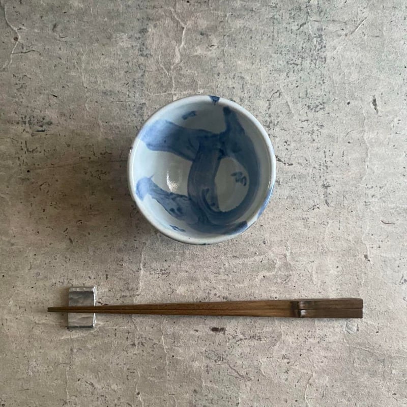 益子焼 糠呉須椿蕎麦猪口 | MatsuBokkuri