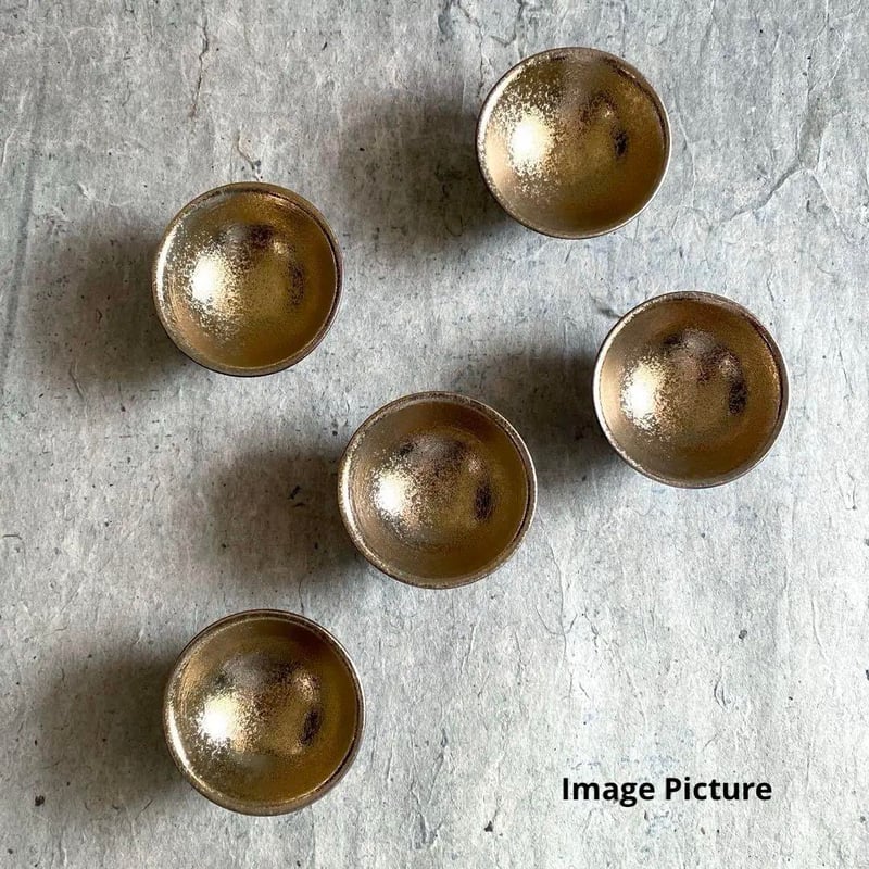 有田焼 陶悦窯 結晶掛分金塗り平盃 | MatsuBokkuri