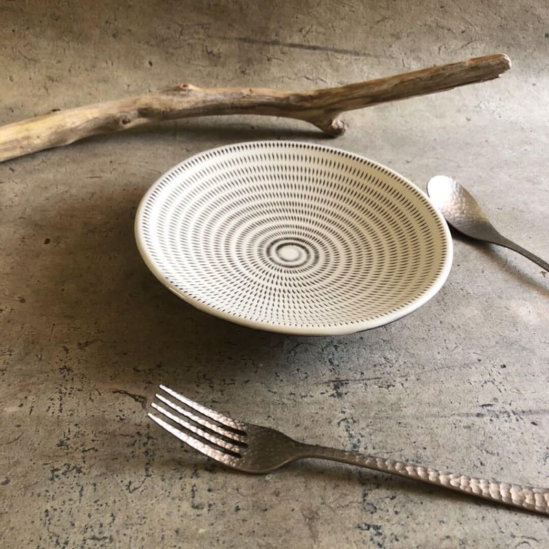 小石原焼 早川窯元 とびかんな6寸皿 | MatsuBokkuri