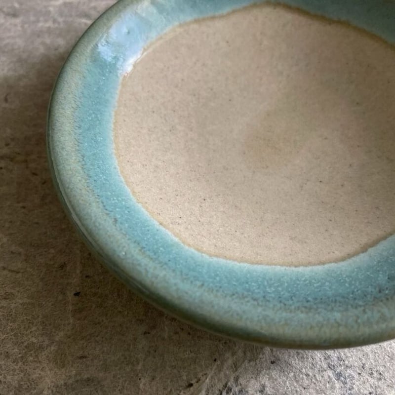 益子焼 渕青3寸豆皿 | MatsuBokkuri