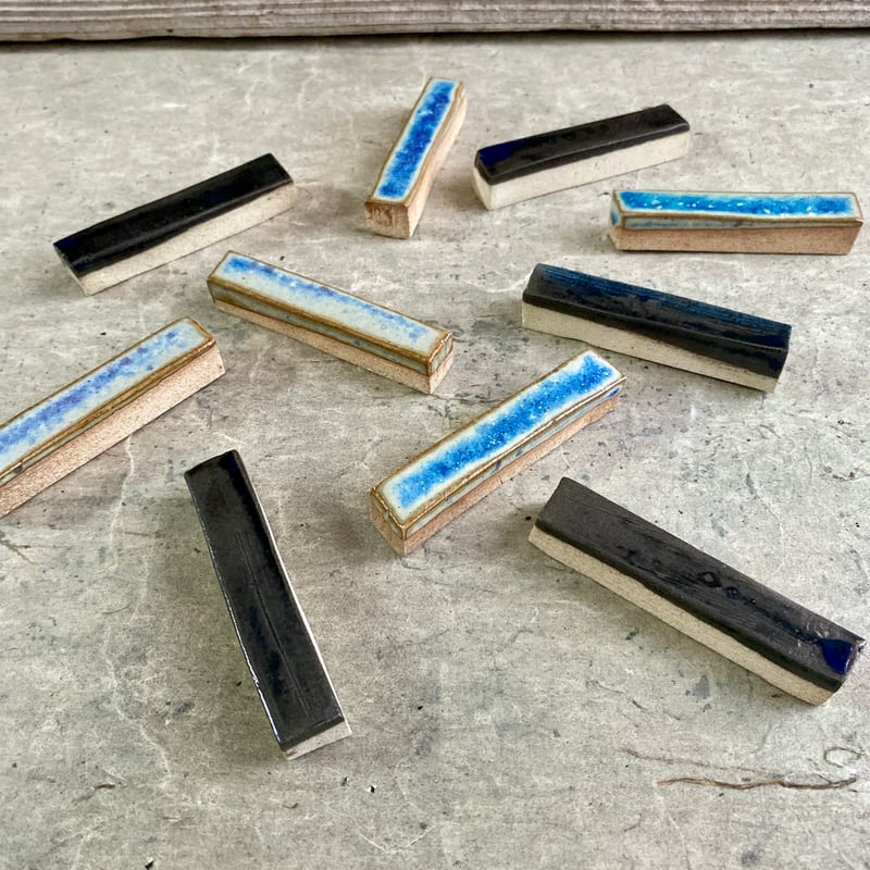 益子焼 カトラリーラスト・箸置（結晶釉・瑠璃釉） | MatsuBokkuri