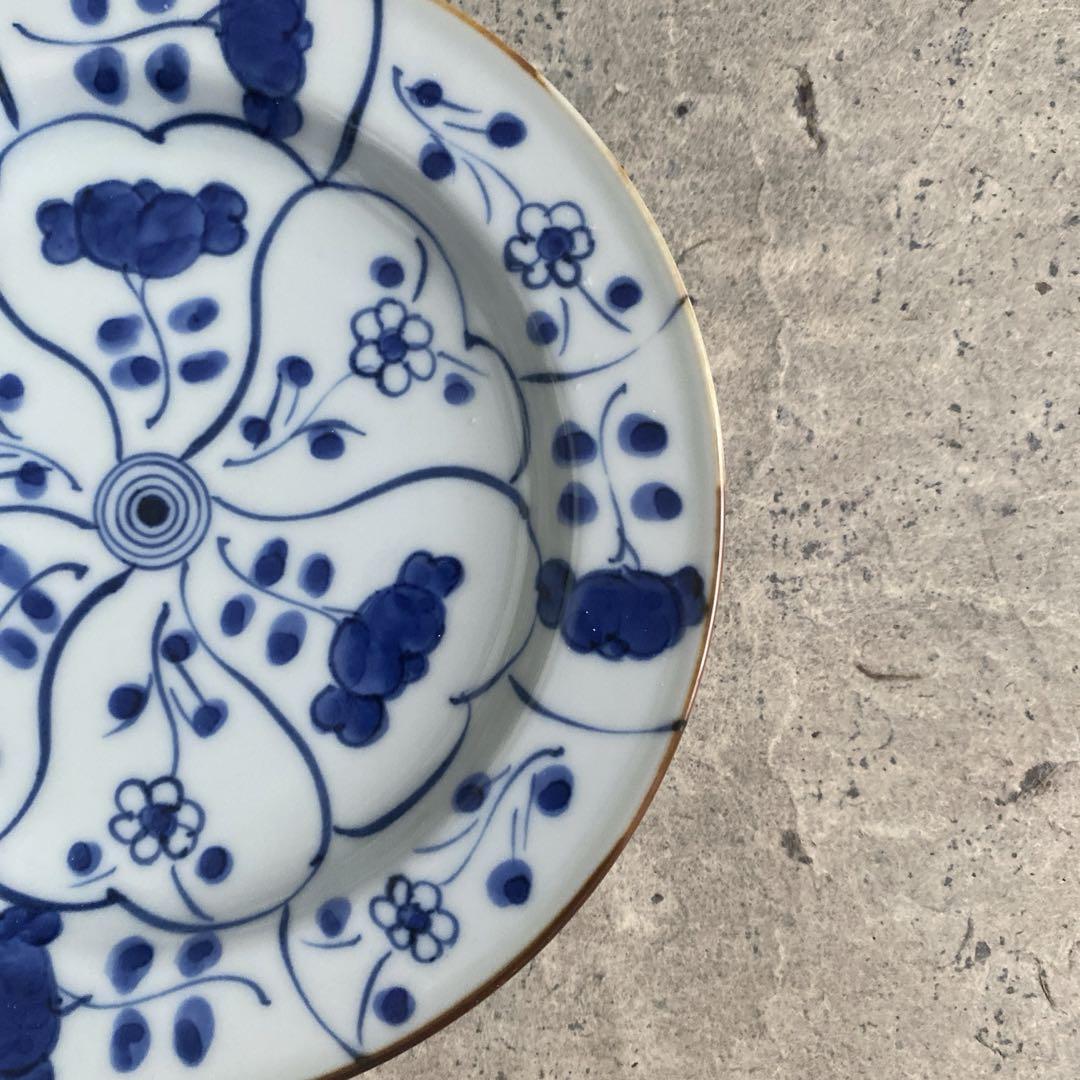 伊万里焼 徳七窯 なずなリムプレート | MatsuBokkuri