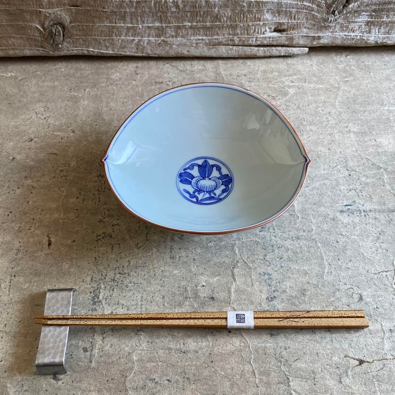 波佐見焼 洸琳窯見込牡丹レモン型向付 | MatsuBokkuri