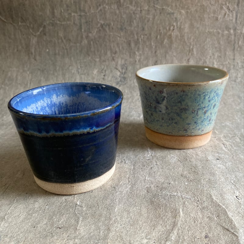 益子焼　糠白釉青掛流蕎麦猪口 益子焼 糠白釉青掛流蕎麦猪口 そば猪口の通販｜【公式】