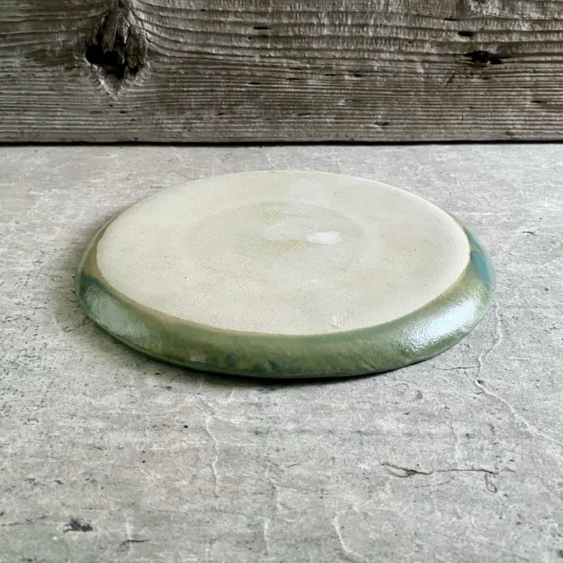 益子焼 青磁釉8寸平皿 | MatsuBokkuri