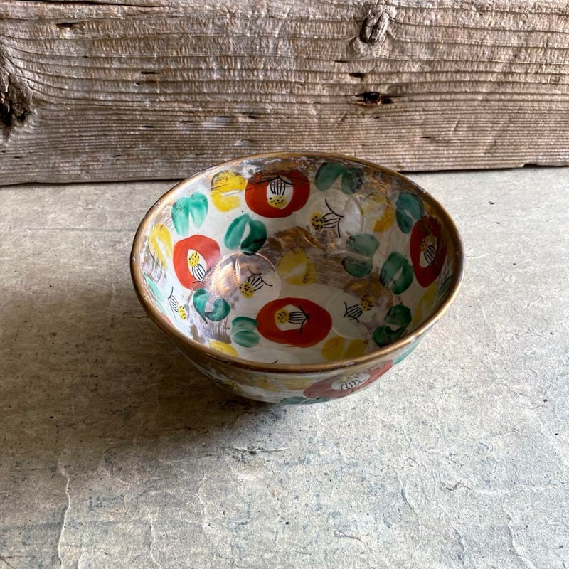 赤絵 湯呑 中垣連次 岐阜 秀峰窯 5客 5個 セット 赤 湯呑み 作家 🔶SALE🔶岐阜 秀峰窯中垣連次 粉引赤絵金彩「福の字」大鉢