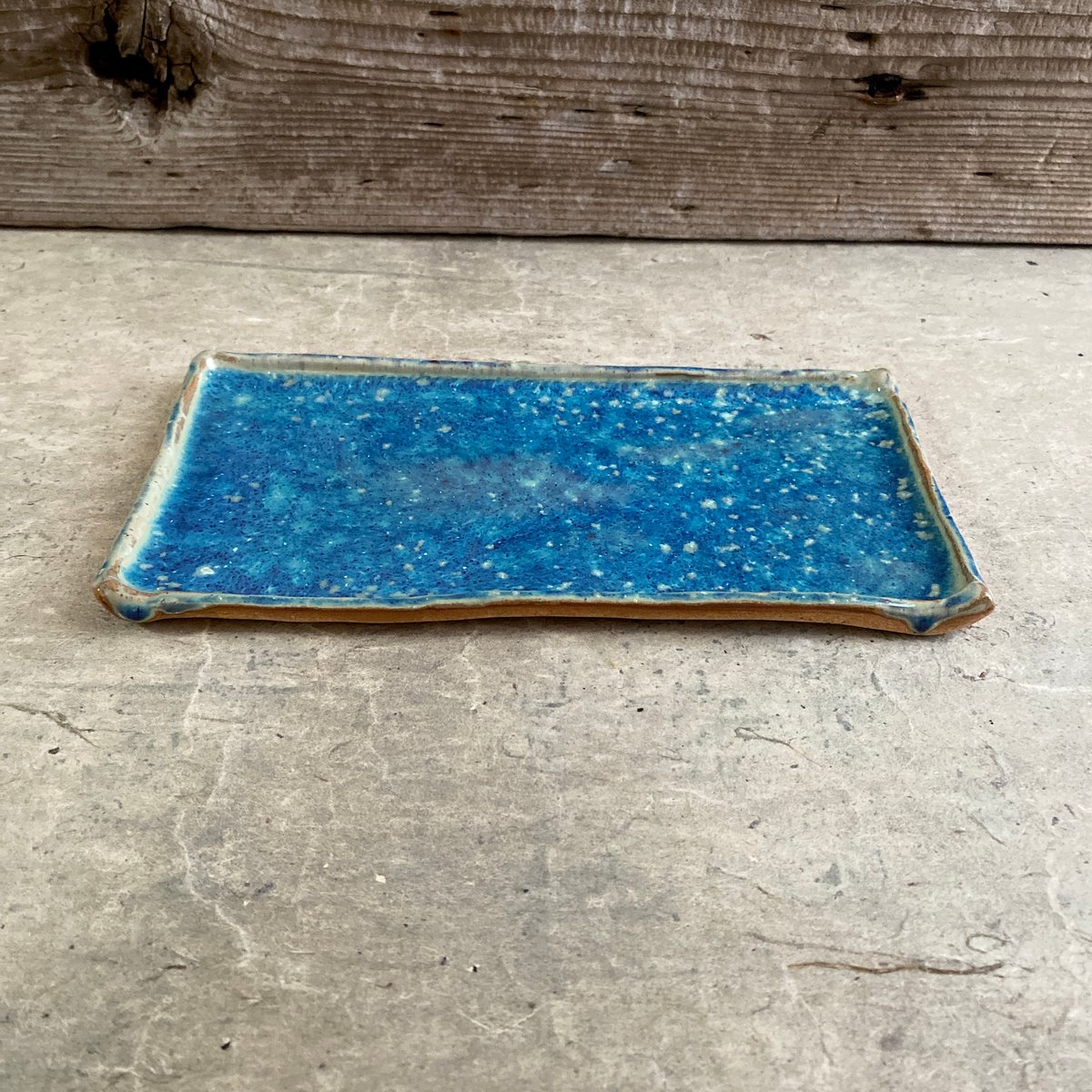 益子焼の角皿 益子焼 結晶釉23㎝長角皿 | MatsuBokkuri