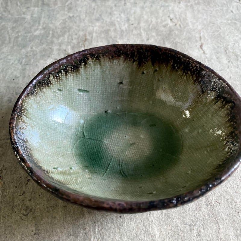 益子焼 古賀賢二 灰釉楕円鉢（小） | MatsuBokkuri