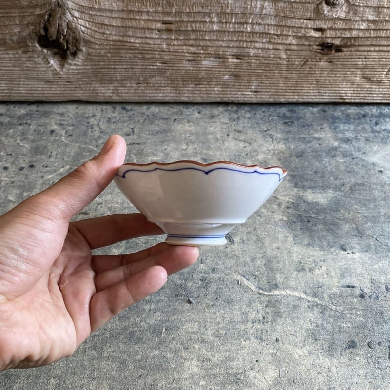 波佐見焼 洸琳窯 染付渕ヨーラク小鉢 | MatsuBokkuri