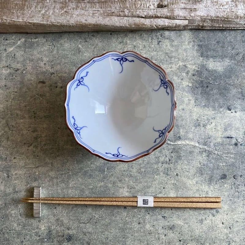 波佐見焼 洸琳窯 渕ヨーラクシリーズ皿4枚セット 未使用品 波佐見焼 洸琳窯 染付渕ヨーラク小鉢 | MatsuBokkuri