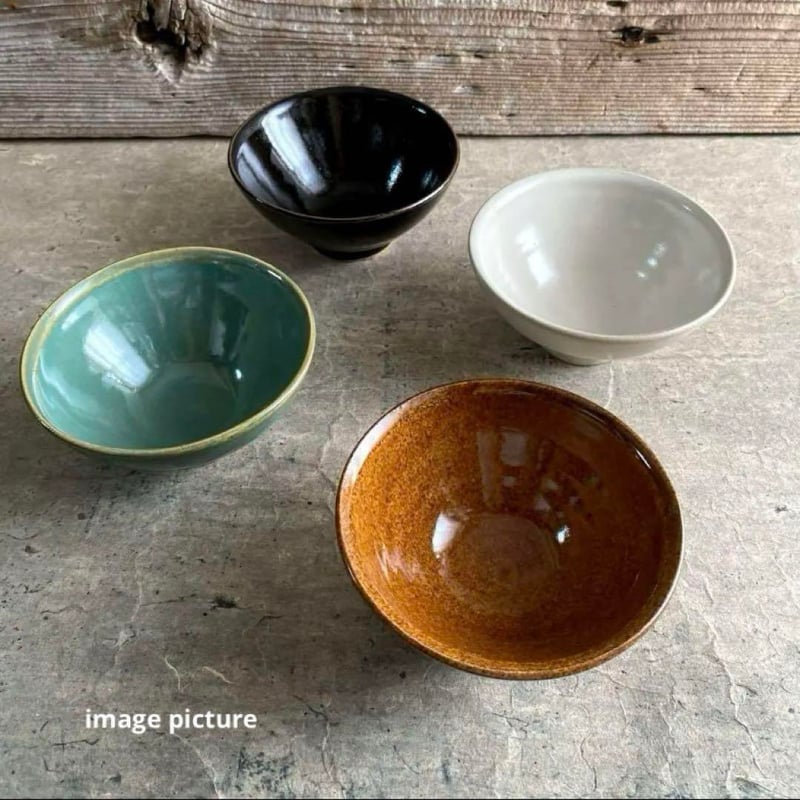 益子焼 白糠釉 飯碗 | MatsuBokkuri