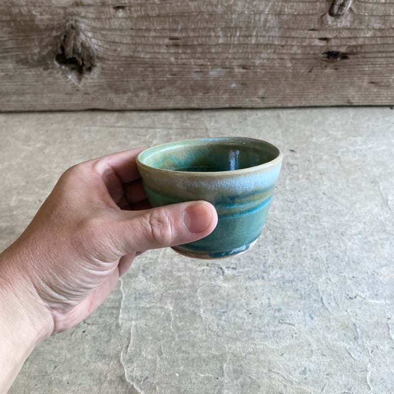 益子焼 トルコ硝子釉 蕎麦猪口 | MatsuBokkuri