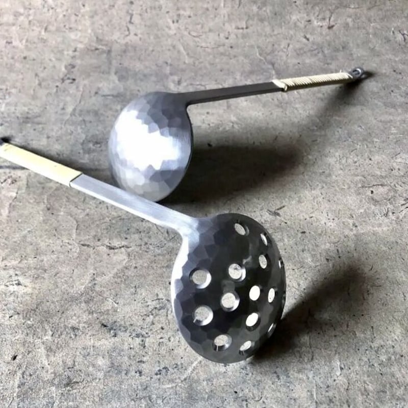 🔶SALE🔶 新潟燕 藤ヅル巻アルミ槌目お玉 （穴無） | MatsuBokkuri