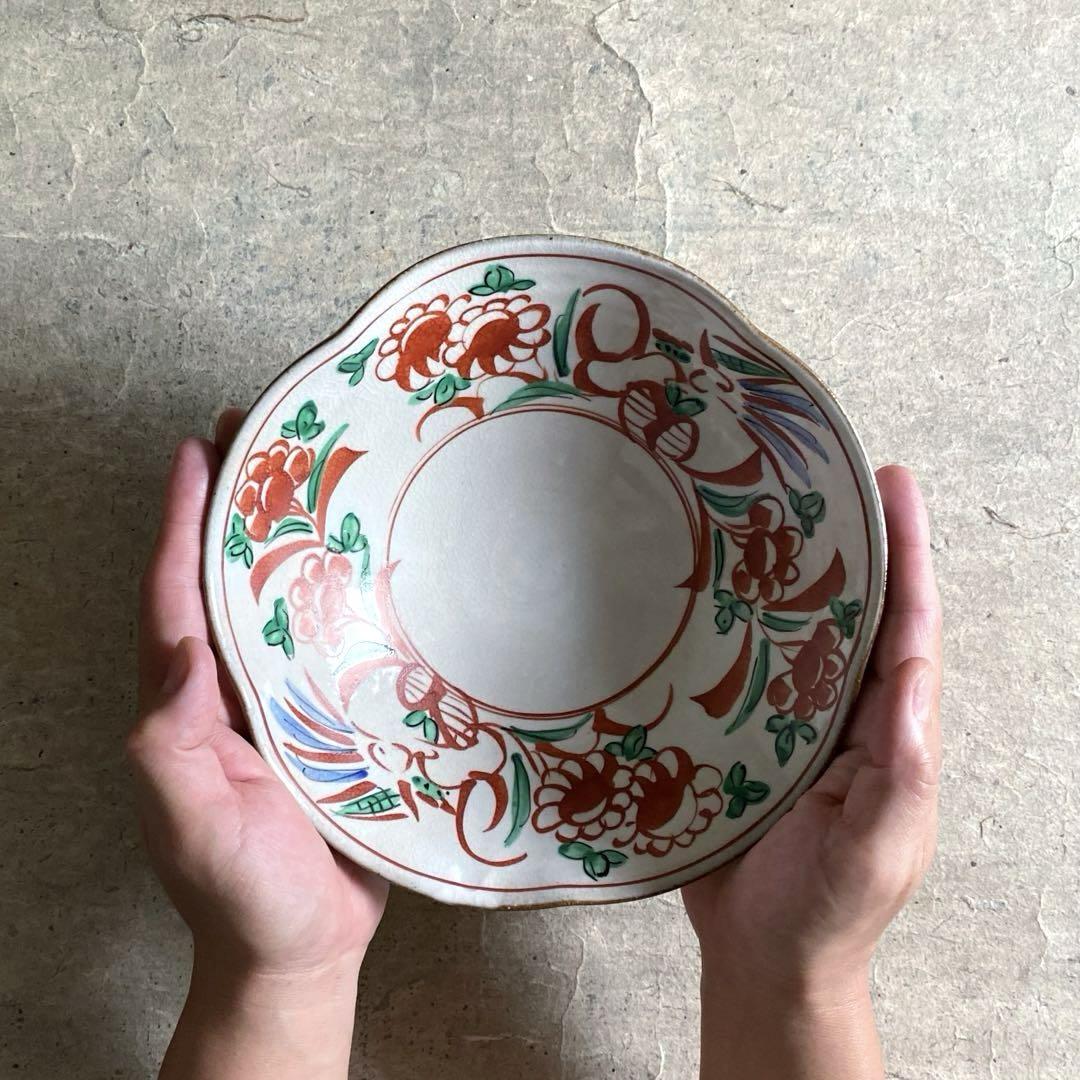 陶器　美濃焼　織部　秀峰窯　中垣連次　 未使用品　四方鉢　深鉢　湯飲み　4点 🔶SALE🔶岐阜 秀峰窯中垣連次 万歴赤絵花型鉢 | MatsuBokkuri