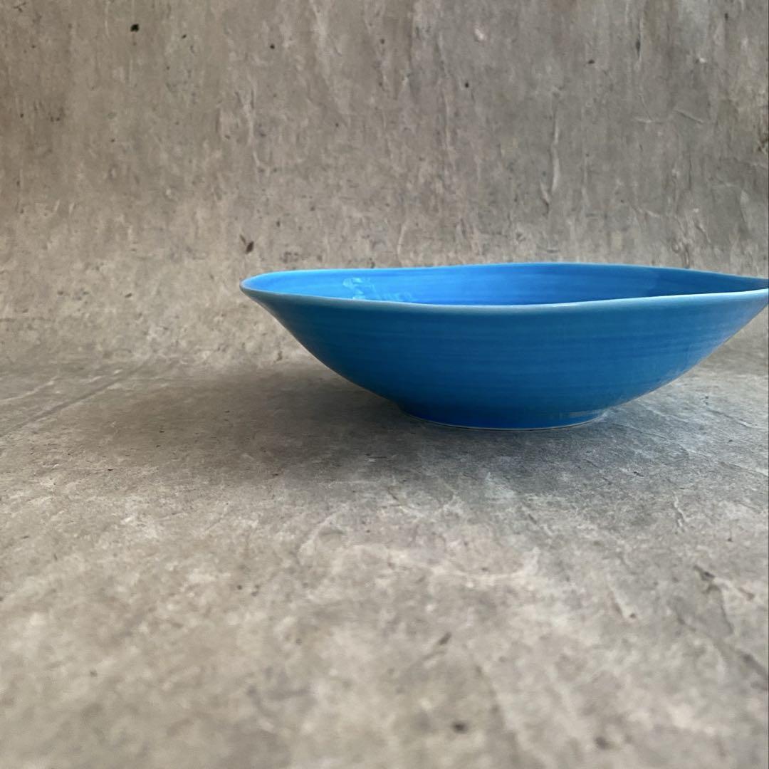 波佐見焼 康創窯 青交趾 なぶり多用鉢 | MatsuBokkuri