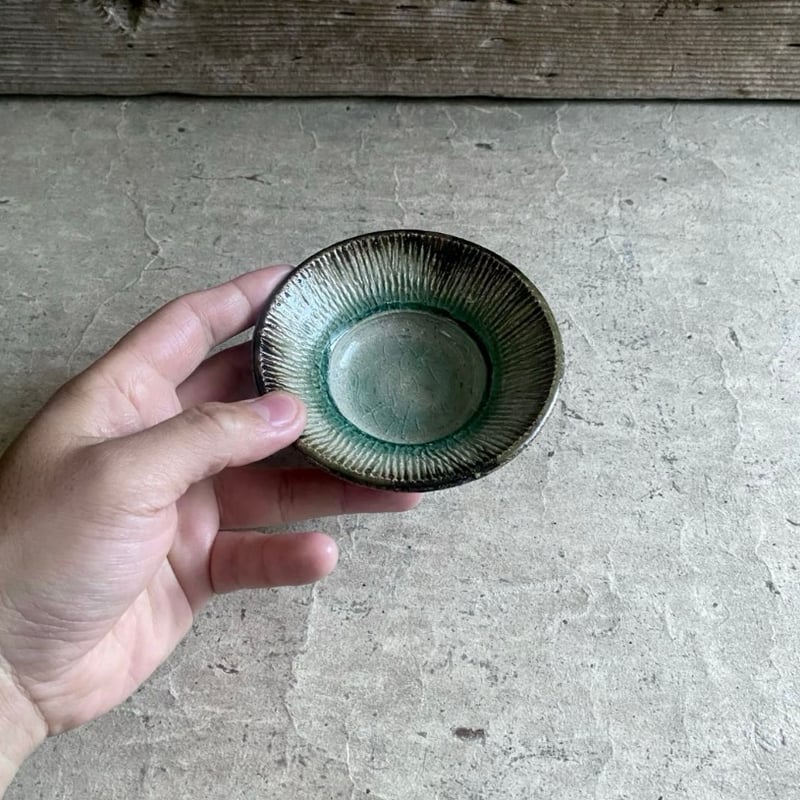 益子焼 古賀賢二 灰釉くし目鉢 (小) | MatsuBokkuri