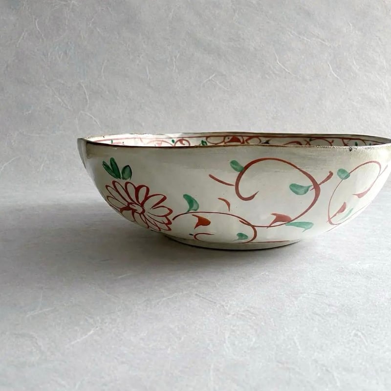 🔶SALE🔶岐阜 秀峰窯中垣連次 万歴赤絵花型大鉢 | MatsuBokkuri