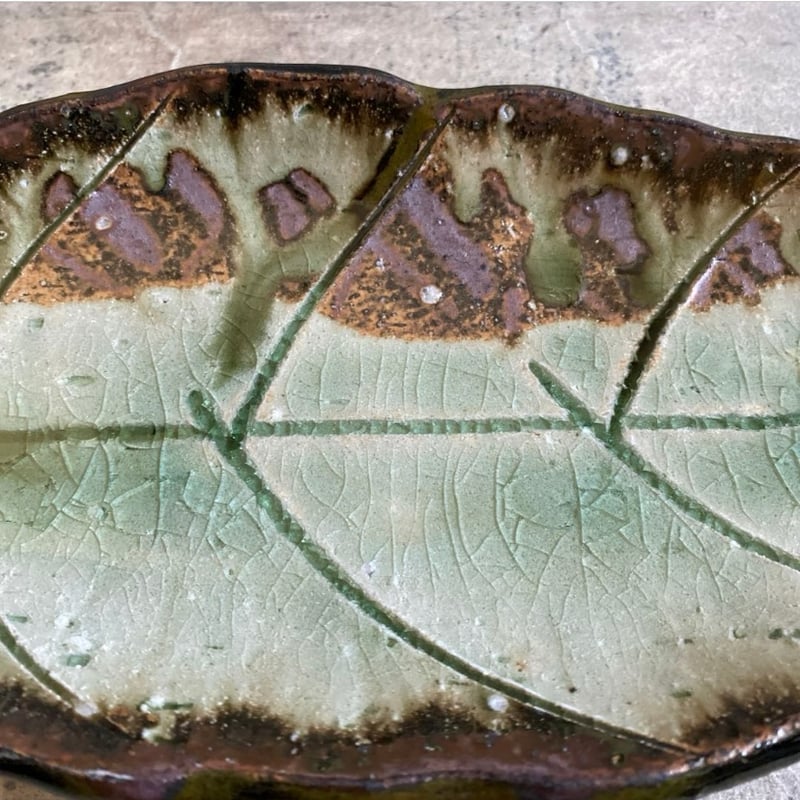 益子焼水盤　神鹿窯 益子焼 古賀賢二 灰釉豆皿 | MatsuBokkuri