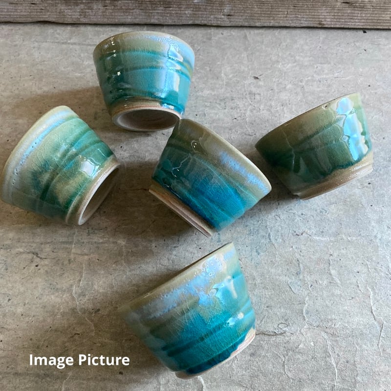 益子焼 トルコ硝子釉 蕎麦猪口 | MatsuBokkuri