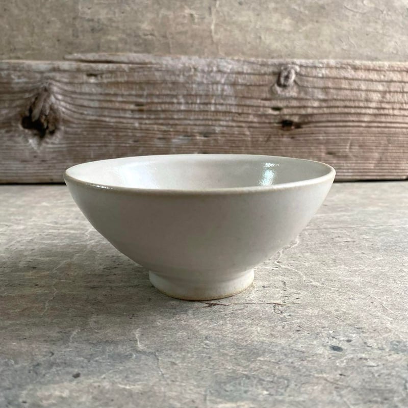 益子焼 白糠釉 飯碗 | MatsuBokkuri