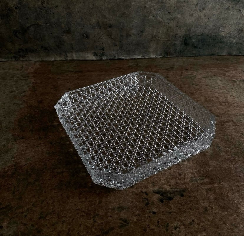 和硝子 籠目八寸皿 | MatsuBokkuri