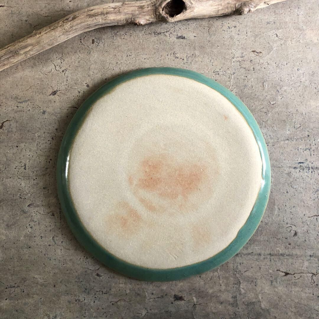 益子焼 青磁釉8寸平皿 | MatsuBokkuri