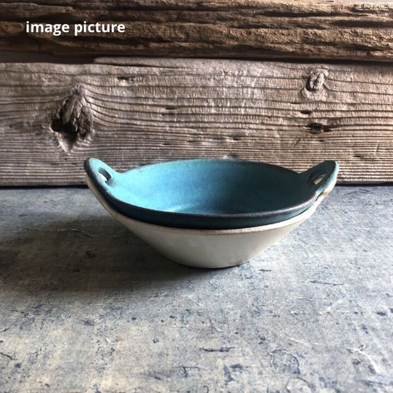 益子焼 Kinari手付朝顔鉢 | MatsuBokkuri