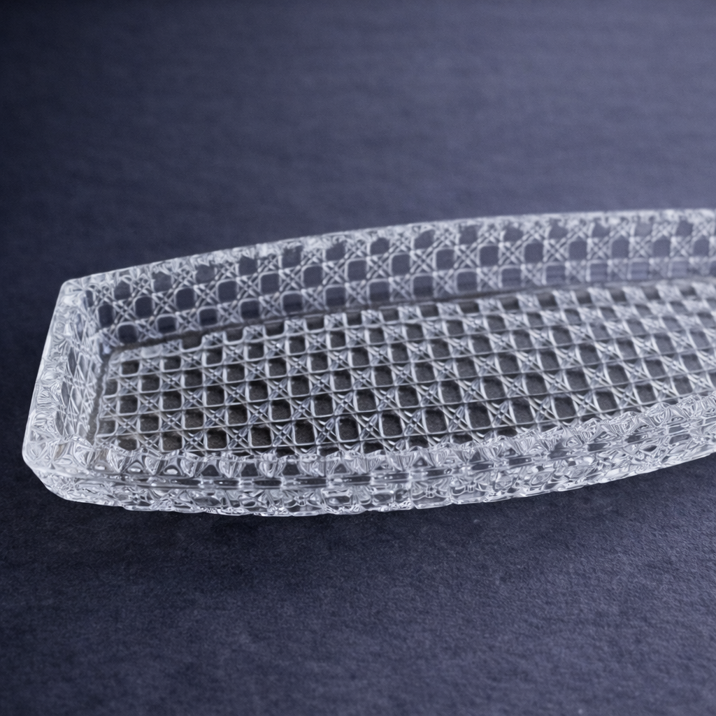 和硝子 籠目突出し皿 | MatsuBokkuri