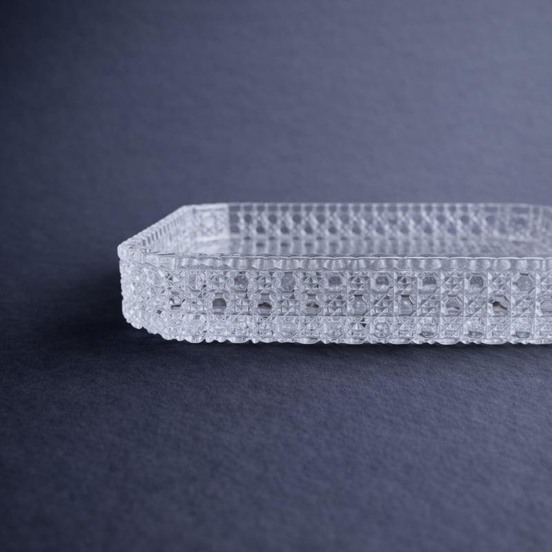 和硝子 籠目八寸皿 | MatsuBokkuri