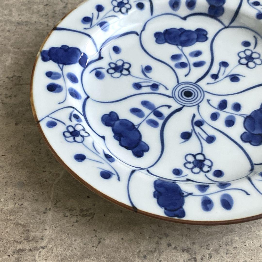 伊万里焼 徳七窯 なずなリムプレート | MatsuBokkuri