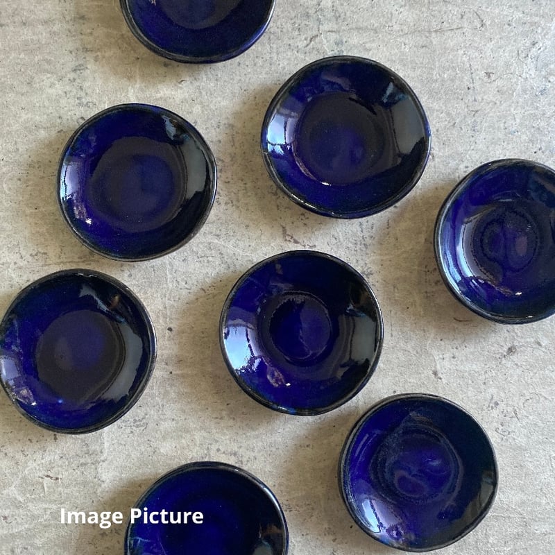 益子焼 瑠璃釉豆皿 | MatsuBokkuri