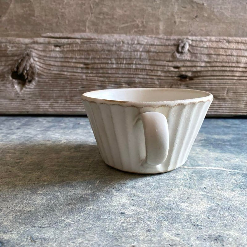 R 益子焼 kinariしのぎスープカップ 益子焼 kinariしのぎスープカップ | MatsuBokkuri