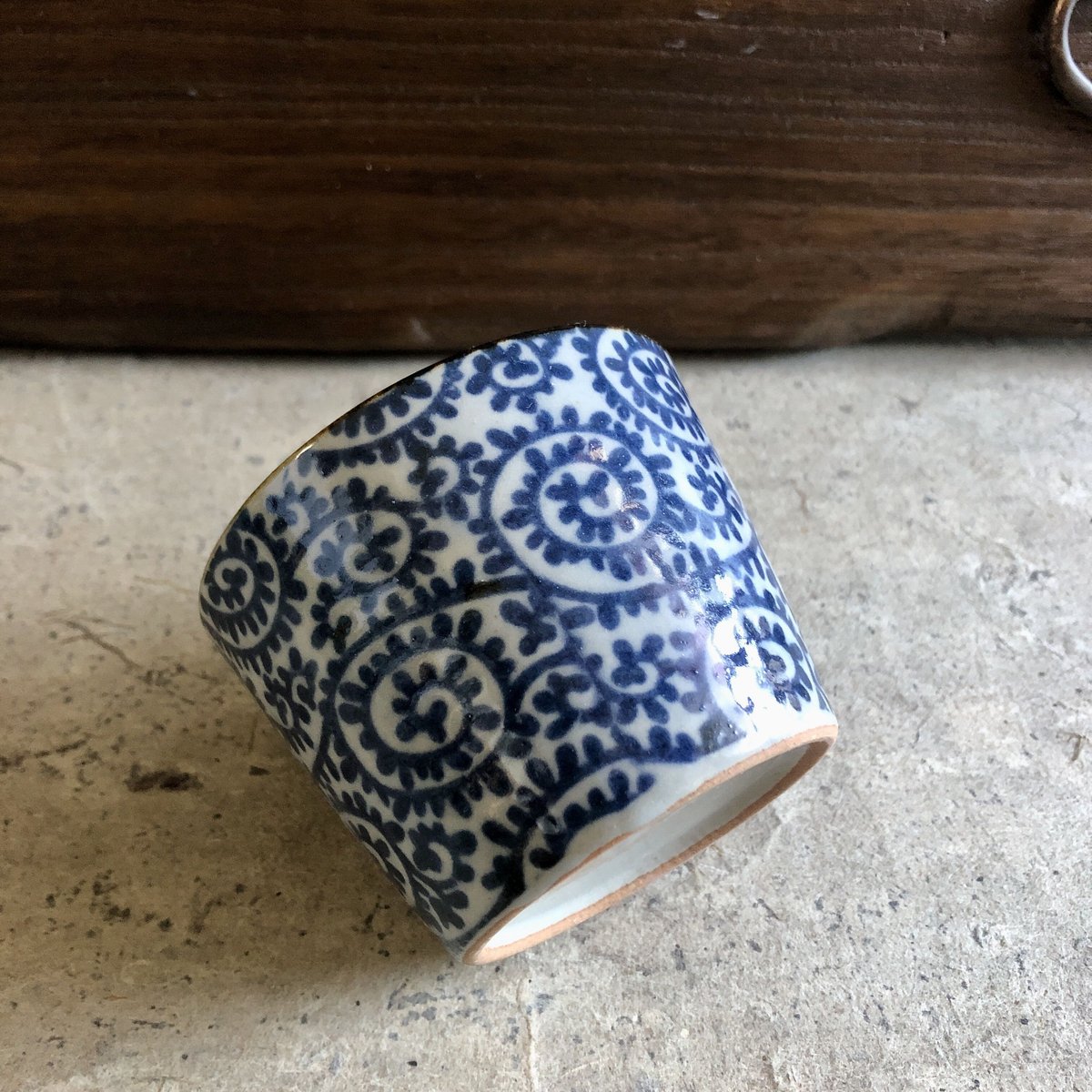 伊万里焼染付たこ唐草図蕎麦猪口 5個 [B31559] 伊万里焼染付たこ