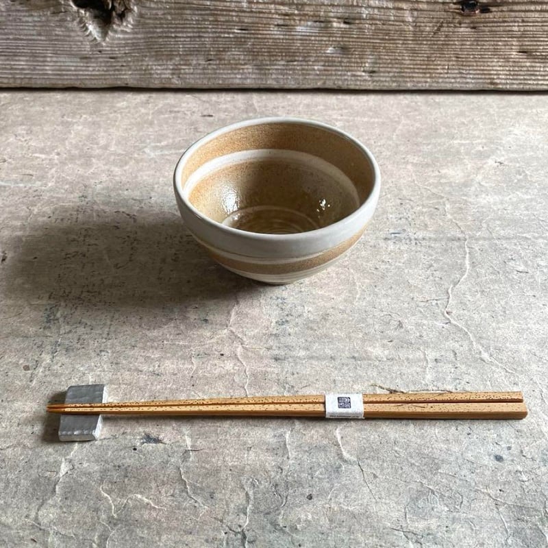 益子焼 白釉白泥刷毛目飯碗 | MatsuBokkuri