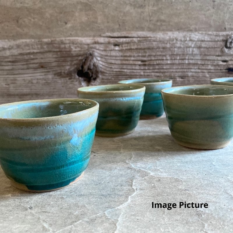 益子焼 トルコ硝子釉 蕎麦猪口 | MatsuBokkuri