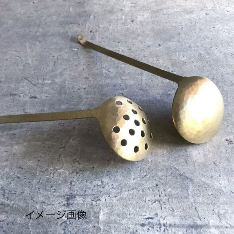 新潟燕 真鍮槌目入手打ちお玉（穴無し） | MatsuBokkuri