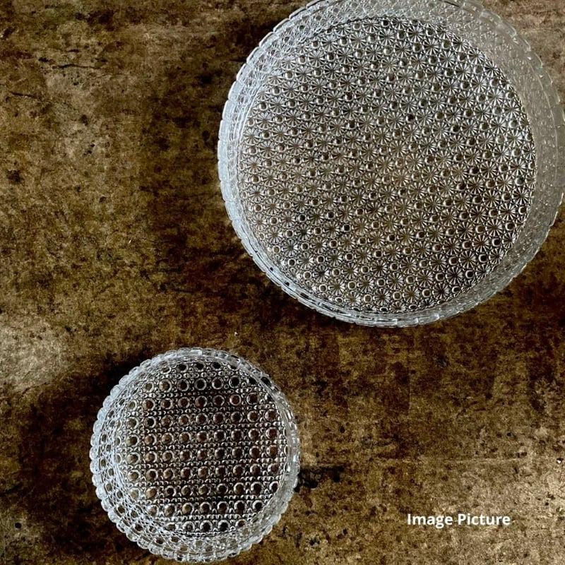 和硝子 菊籠目切立丸皿 | MatsuBokkuri