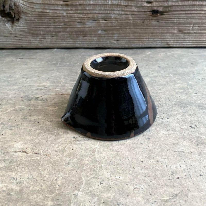 益子焼 黒柿釉鉄流し片口鉢（小） | MatsuBokkuri