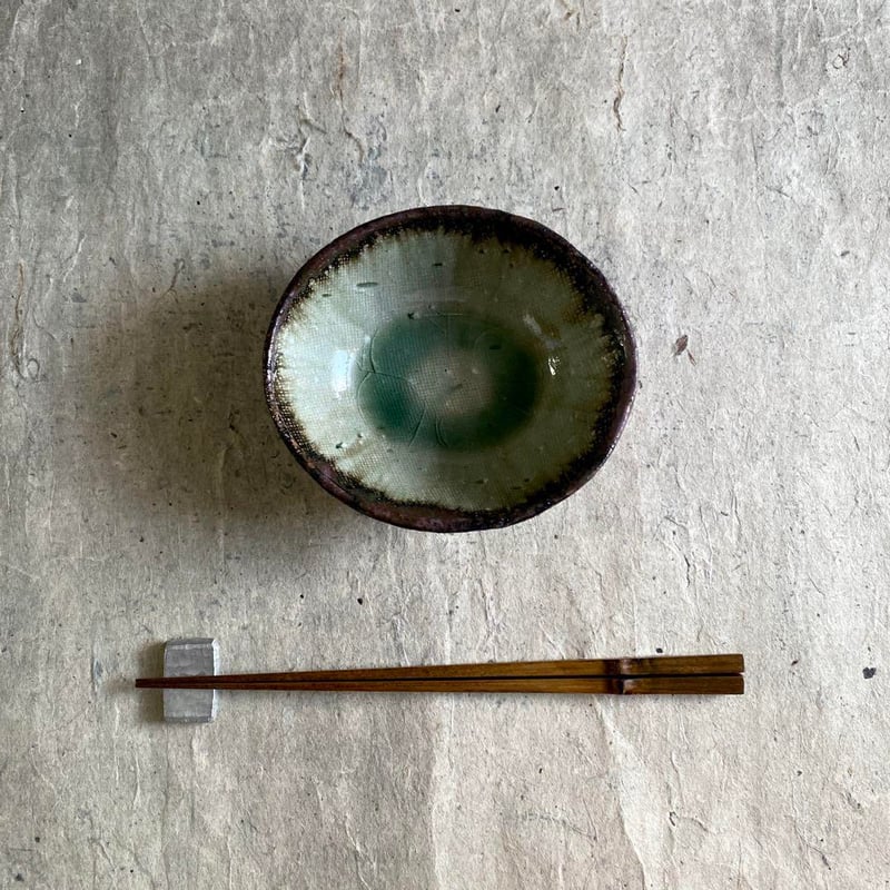 益子焼 古賀賢二 灰釉楕円鉢（小） | MatsuBokkuri