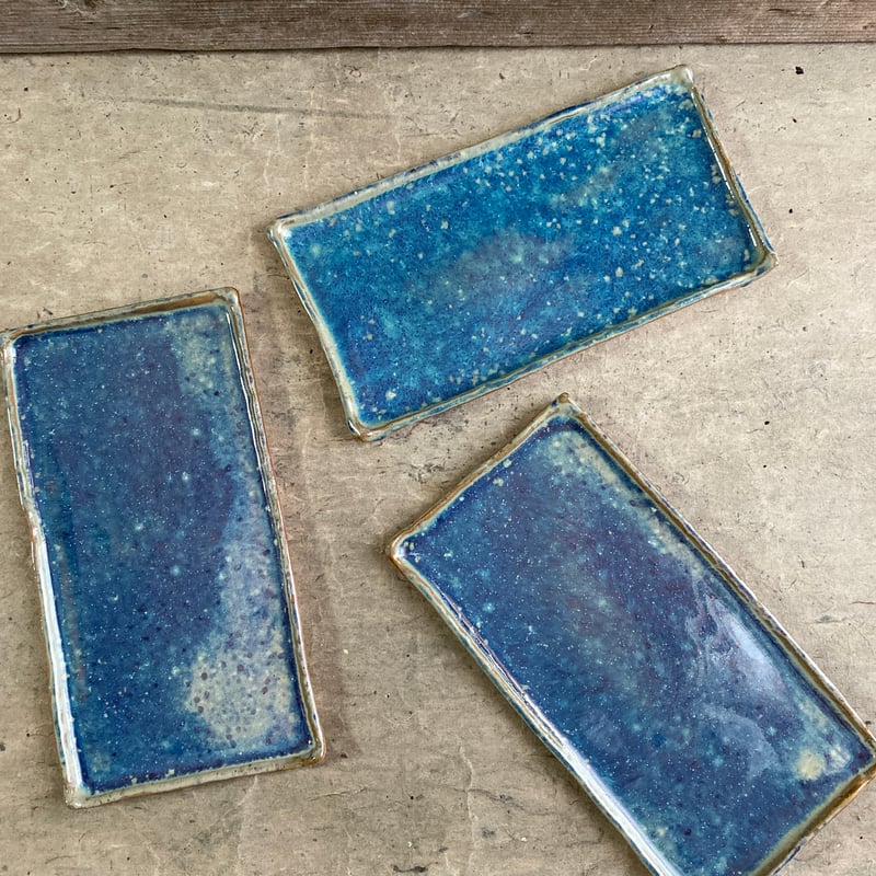 益子焼 結晶釉23㎝長角皿 | MatsuBokkuri