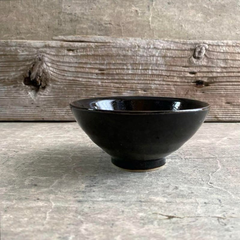 益子焼 濱田窯 鐵釉 三彩手茶碗 飯碗 1 客 益子焼 濱田窯 鐵釉 三彩手