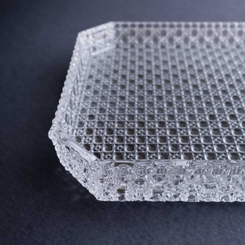 和硝子 籠目八寸皿 | MatsuBokkuri