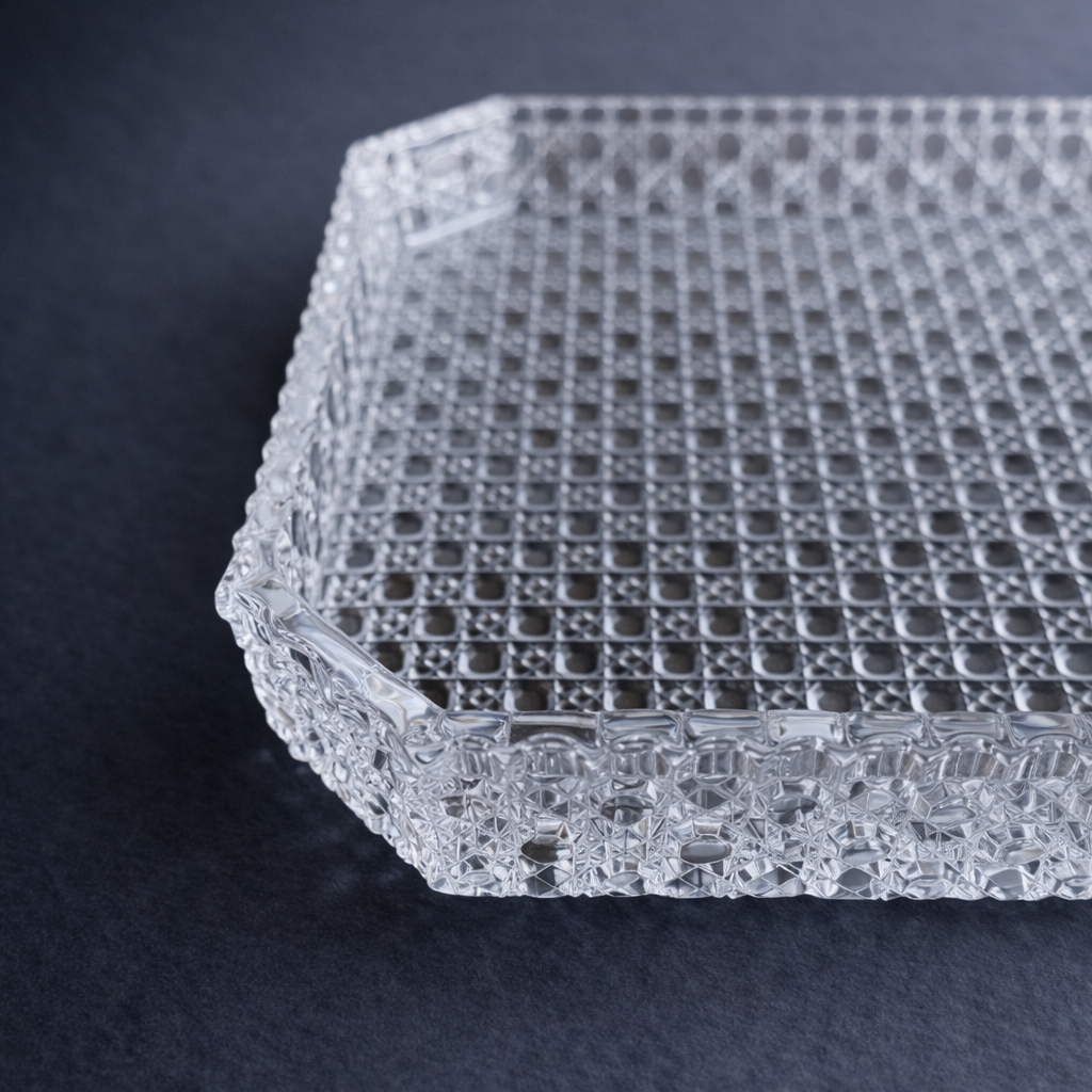 和硝子 籠目八寸皿 | MatsuBokkuri