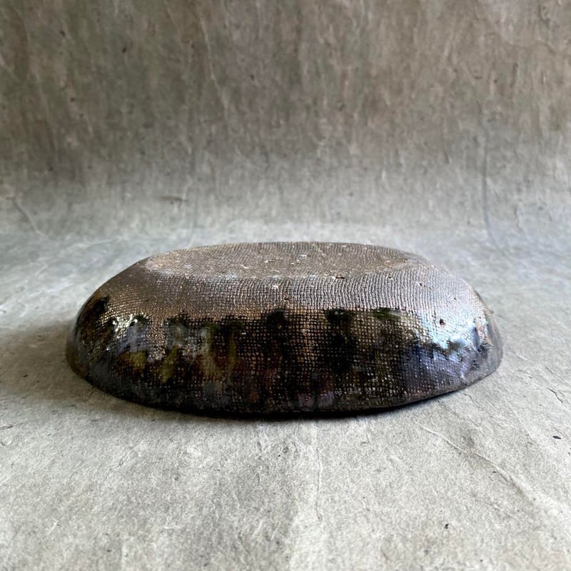 益子焼 古賀賢二 灰釉楕円鉢（中） | MatsuBokkuri