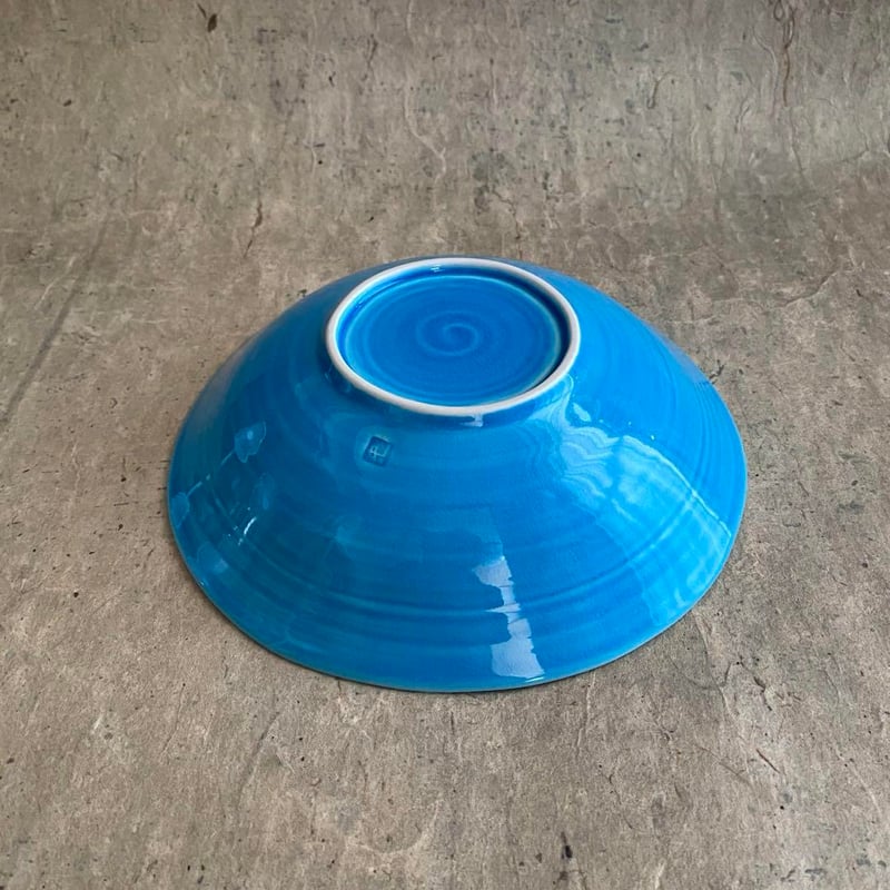 波佐見焼 康創窯 青交趾 なぶり多用鉢 | MatsuBokkuri