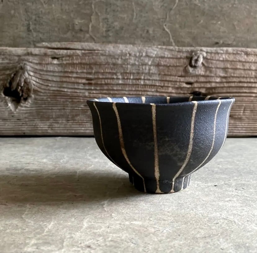 平安清峰 染付 十草 酒器揃 徳利2客 + 猪口＆受け皿5客 麦わら手 美品 fit=scale-down,w=1200