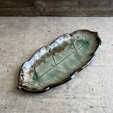 備前 『難波 総城』作 葉形皿(5客) 公式ショップ】 備前 葉形皿(5客) 総城』作 『難波 工芸品 - 工芸品